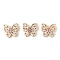 Brass Micro Pave Cubic Zirconia Beads, Butterfly, Lead Free & Cadmium Free, Long-Lasting Plated, Golden, 14.5x15.5x5.5mm, Hole: 1.2mm