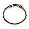 Adjustable Polyester Cord Braided Bracelets, Long-Lasting Plated, Coffee, Inner Diameter: 2-5/8~3-1/8 inch(6.7~7.8cm)
