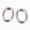 Tarnish Resistant 201 Stainless Steel Quick Link Connectors, Linking Rings, Oval, Stainless Steel Color, 8x6x1mm, Hole: 3.5x6mm, 2000pcs/bag