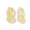 Transparent Glass Beads, Peanut, Baking Paint, Light Khaki, 23x11.5x11mm, Hole: 1.5mm