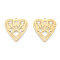 201 Stainless Steel Pendants, Laser Cut, Hollow Heart with Moon, Real 18K Gold Plated, 30x28.5x1mm, Hole: 1.6mm