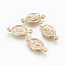 304 Stainless Steel Links connectors, Rosary Center Pieces, Oval with Virgin Mary , Golden, 16.5x7.5x1.5mm, Hole: 1.4mm