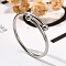 304 Stainless Steel Open Cuff Rings for Women, Stainless Steel Color, 1.2mm, Inner Diameter: 15.5mm