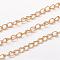 Ion Plating(IP) 304 Stainless Steel Curb Chains, Twisted Chains, Soldered, for Jewelry Making, Golden, 4x3x0.6mm
