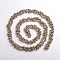 CCB Plastic Round Ball Charms Jewelry Chain for Bracelets Necklaces Making, Platinum, 39.3 inch, Beads: 9x6mm