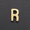 201 Stainless Steel Charms, for Simple Necklaces Making, Laser Cut, Letter, Golden, Letter.R, 8x4.5x3mm, Hole: 1.8mm