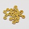 Flower Brass Crystal Rhinestone Bead Spacers, Wavy Edge, For Bracelet Necklace DIY Jewelry Making Accessories, Golden, 4x2mm, Hole: 1mm