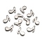 Tarnish Resistant 10PCS Original Color Music Note Charms 201 Stainless Steel Pendants, 15x10x1mm, Hole: 1mm