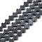 Synthetic Non-magnetic Hematite Beads Strands, Cross, Original Color, 3x3x1.5mm, Hole: 0.5mm, about 132pcs/strand, 15.75''(40cm)