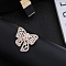 Imitation Pearl Alloy Brooch, with Crystal Rhinestone, Bowknot, 40x33mm