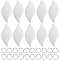 DICOSMETIC 30Pcs Stainless Steel Stamping Tag Charms Blank Leaf Charms Pendants with 30Pcs Jump Rings for DIY Necklace Bracelet and Jewelry Making Craft, Hole: 1.2mm
