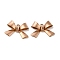 Ion Plating(IP) 304 Stainless Steel Pendants, Bowknot Charm, Rose Gold, 10x15x4mm, Hole: 1mm