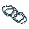 Natural Chrysocolla Bead Stretch Bracelets, Tumbled Stone, Nuggets, Inner Diameter: 2~2-1/4 inch(5.2~5.6cm)