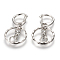 Alloy Key Clasps, with Alloy Swivel Clasp and Iron Split Key Rings, Platinum, 50mm