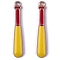 Alloy Enamel Pendants, Golden, Baseball Bar, 35x6mm