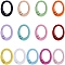 26Pcs 13 Colors Spray Painted Alloy Spring Gate Rings, Oval, Mixed Color, 19.5x15x4.5mm, 2pcs/color