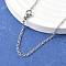 Tarnish Resistant 304 Stainless Steel Cable Chain Necklaces, with Lobster Claw Clasps, Stainless Steel Color, 17.7 inch(45cm)