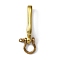 U-Shaped Brass Key Hook Shanckle Clasps, for Wallet Chain, Key Chain Clasp, Pocket Clip, Golden, 75x20x15mm