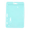 Macaron Color Plastic Yin-yang Zip Lock Bags, Resealable Bags, Self Seal Bags, Top Seal, Rectangle, Pale Turquoise, 15x10.5x0.15cm, Unilateral Thickness: 2 Mil(0.05mm)