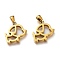 Ion Plating(IP) 304 Stainless Steel Pendants, Manual Polishing, Hollow, Dog, Golden, 20x20x3mm, Hole: 6x2.5mm