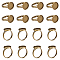 Adjustable Brass Ring Components, Antique Bronze, 17mm, 40pcs/box