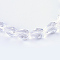 Transparent Glass Bead Strands, Faceted Teardrop, Clear, 8x6mm, Hole: 1mm, about 65pcs/strand, 17.99 inch(45.7cm)