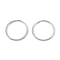 Non-Tarnish 304 Stainless Steel Split Key Ring Clasps, Manual Polishing, for Keychain Making, Stainless Steel Color, 30x2.5mm, Inner Diameter: 24.5mm