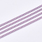 Spray Painted Brass Curb Chains, with Spool, Soldered, Plum, 1.7x1.2x0.3mm, about 100yard/roll
