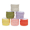6 Rolls 6 Colors Faux Suede Cord, with Golden Tone Alloy Rivet, For Punk Rock Jewelry Making, Mixed Color, 5x2.5mm, about 5.46 yards(5m)/roll, 1 roll/color