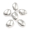 CCB Plastic Beads, Oval, Platinum, 13x9.5x8mm, Hole: 1.2mm, 862pcs/500g
