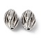 Brass Beads, Oval, Real Platinum Plated, 14.5x10mm, Hole: 1.8mm
