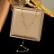 304 Stainless Steel Ball Chain Long Tassel Y Necklaces for Women, Golden, 15.35 inch(39cm)