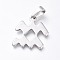 Non-Tarnish 304 Stainless Steel Pendants, Constellation/Zodiac Sign, Stainless Steel Color, Aquarius, 27x25x1.5mm, Hole: 9.5x4mm