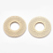 Brass Links connectors, Etched Metal Embellishments, Cadmium Free & Nickel Free & Lead Free, Donut, Light Gold, 30x0.3mm, Hole: 1.2mm