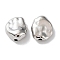 Rack Plating Alloy Beads, Irregular Oval, Platinum, 10x8.5x4mm, Hole: 1.2mm