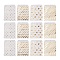100Pcs 4 Patterns Eco-Friendly Kraft Paper Bags, No Handles, for Food Storage Bags, Gift Bags, Shopping Bags, with Diagonal Stripe/Star/Polka Dot/Wave Pattern, 18x13x0.01cm, 25pcs/pattern