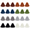 24Pcs 8 Colors Handmade Wool Woven Hat Decoration, DIY Jewelry Earring Hair Accessories Doll Craft Supplies, Mixed Color, 28.5x42x6.5mm, 3pcs/color