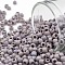 TOHO Round Seed Beads, Japanese Seed Beads, (412F) Purple Opaque Rainbow Matte, 8/0, 3mm, Hole: 1mm, about 222pcs/10g