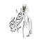 Non-Tarnish 201 Stainless Steel Pendants, Laser Cut, Stainless Steel Color, Horse, 38x27.5x1.5mm, Hole: 8x4mm