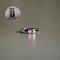 Alloy Cuff Rings for Couple, Luminous in the Dark, Heart, Platinum, Pearl Pink, Inner Diameter: 15~20mm