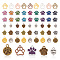 Alloy Pendant, Mixed Color, 13~19x10~17x1.5~3mm, Hole: 1.8~3mm, about 158pcs/box
