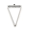 304 Stainless Steel Pendants, Triangle, 37x23.5x3mm, Hole: 2mm