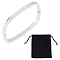 1Pc Clear Cubic Zirconia Rectangle Hinged Bangle, 304 Stainless Steel Grooved Bangle for Women, 1Pc Rectangle Velvet Pouches, Stainless Steel, Inner Diameter: 1-3/4~2-1/4 inch(4.6~5.75cm)