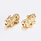 Long-Lasting Plated Alloy Beads, Pi Xiu, Golden, 15x7x7~7.5mm, Hole: 1.5mm