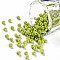 Glass Seed Beads, Opaque Colours Seed, Small Craft Beads for DIY Jewelry Making, Round, Green Yellow, 3mm, Hole:1mm, about 666pcs/30g
