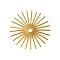 Brass Pendants, Sun, Golden, 30x0.7mm, Hole: 4mm
