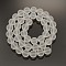 Frosted Transparent Round Glass Beads Strands, Clear, 10mm, Hole: 1mm, about 41pcs/strand, 15.7 inch