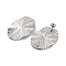Non-Tarnish 304 Stainless Steel Stud Earring Findings, Oval, 39.5x27.5mm, Hole: 3mm, Pin: 10x0.5mm