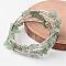 5-Loop Natural Green Aventurine Chip Beaded Wrap Bracelets, with Steel Bracelet Memory Wire, Brass Tube Beads and Iron Spacer Beads, 52mm