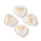 Natural Quartz Crystal Heart Engraving MBTI Figurines Statues for Home Office Desk Decorations, Word Infp, 30x30x12.5~13mm